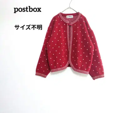 postbox 레드 니트 가디건 빈티지 대만제
