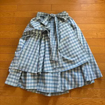 카와이 오카다 체크 스커트 카와이 오카다 플레어 스커트