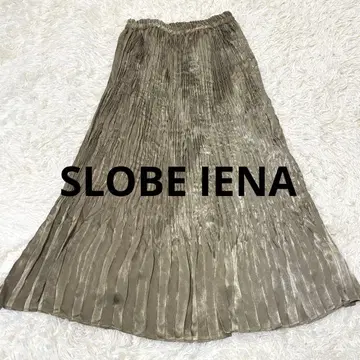 새상품급 슬로브 이에나 핀턱 플리츠 스커트 롱 기장 허리밴딩