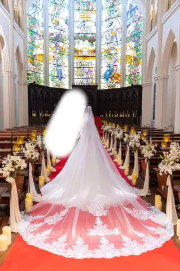 웨딩 베일 롱 베일 결혼식 브라이덜 웨딩