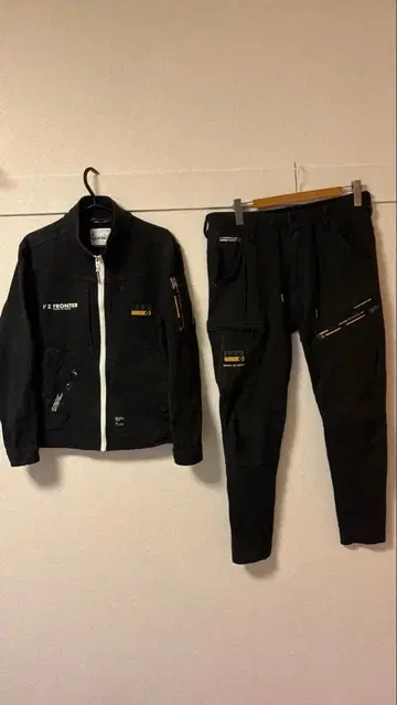 IZFRONTIER 5350 블랙 자켓 L 팬츠 5353 LL 세트 중고