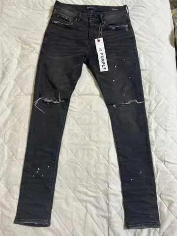PURPLE BRAND P001 리페어 & 페인트 스키니 데님 29