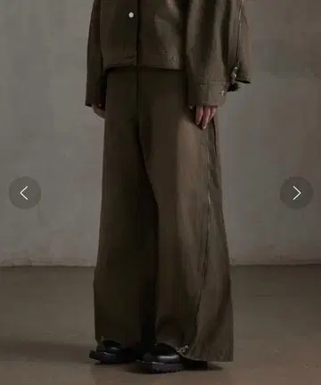 GRANCY 그랑 배기 데님 팬츠 M 사이즈 브라운