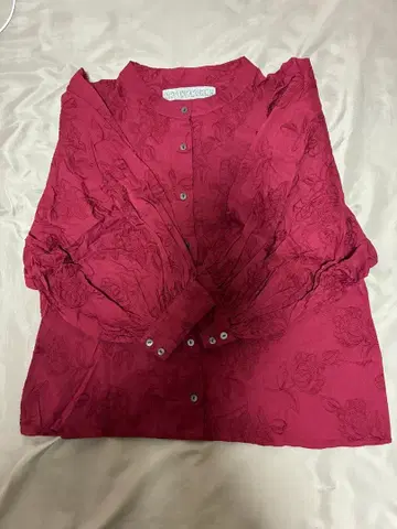 NATIVEWORKS 도쿄 칸칸 꽃무늬 자수 팔분 소매 블라우스