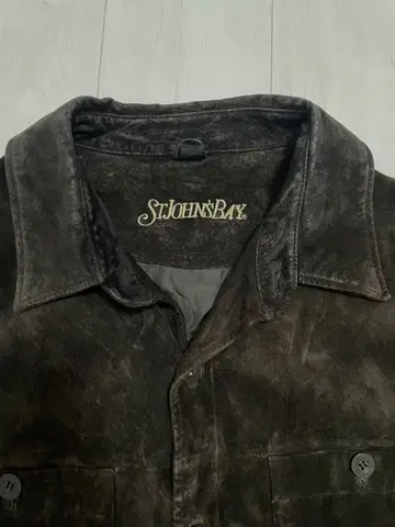 St.John's Bay 다크 브라운 셔츠 재킷 Y2K 90s