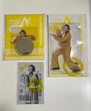 Snow Man 아크릴 스탠드 클리어 스티커 거울 스티커 이와모토 히카루