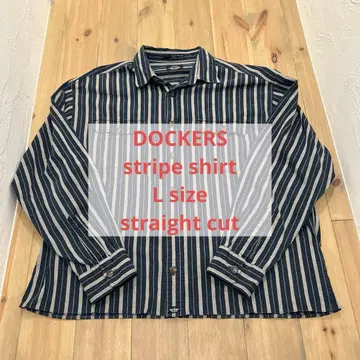 Dockers 긴팔 셔츠 스트라이프 셔츠 박스컷 리메이크