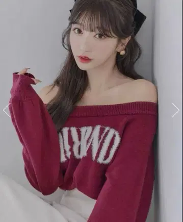 riu x rienda 콜라보 니트 보르도