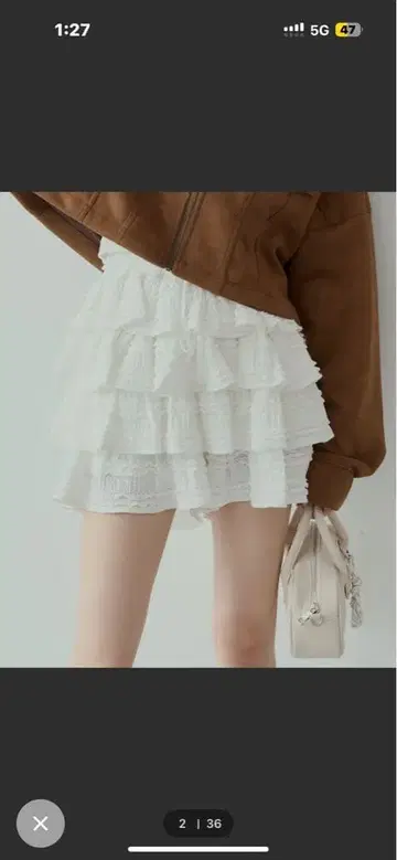 CHICO 레이스 티어드 숏팬츠