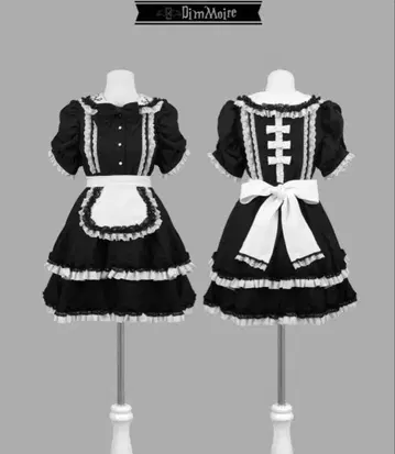 DimMoire 절 메이드 원피스 II/Black x White