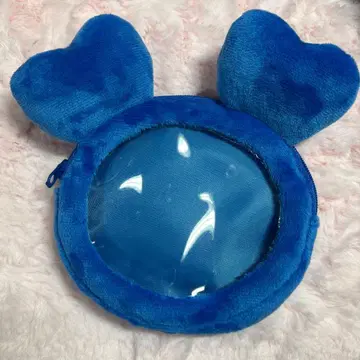 파란 하트 귀 달린 파우치