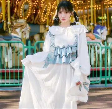 kutir 쿠티르와 레트로 멀티 웨이 프릴 뷔스티에 SET 원피스