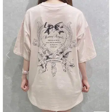 Honey Cinnamon 엔젤 하트 T셔츠