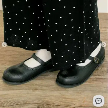 미사용 새상품 사만사 모스모스 메달리온 스트랩 슈즈 L 사이즈 블랙