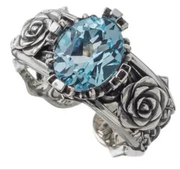 아르테미스 킹스 토파즈 로즈 반지 & 비비안 ORB 목걸이 세트