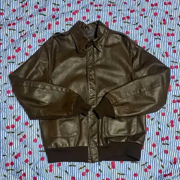 [ A-2 ] 80s 리얼 램 가죽 브라운 USA AIR FORCE