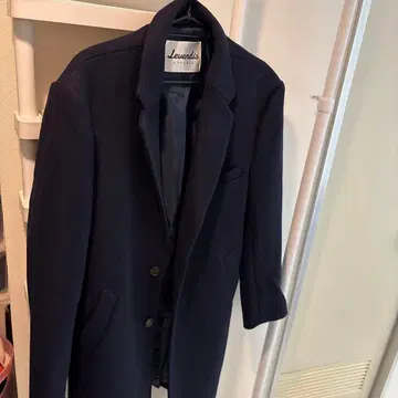 무료배송! [ LEVENDIS ] 오버 체스터 코트 두꺼운 원단 네이비