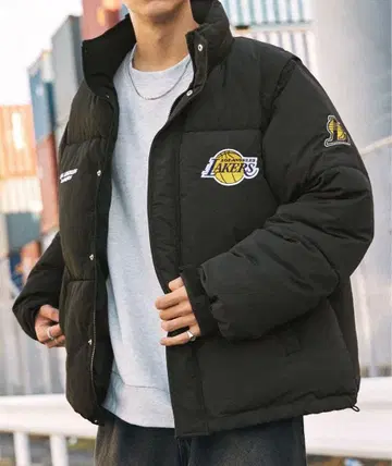 NBA 별주 팀 로고 자수 발수 나일론 패딩 자켓