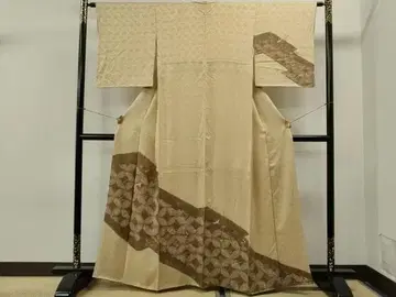 기모노 호몬기 자수 조임 봉황 길상 초화문 금채 순수 실크 일품