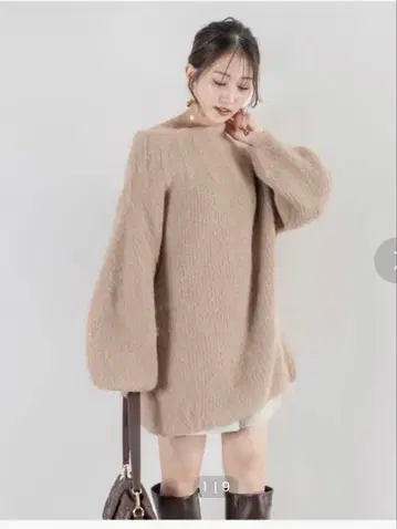 성숙/러블리 니트 원피스 오프숄더 복슬복슬