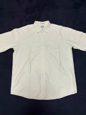 [ L.L.Bean ] 주름 가공 코튼 100% 반팔 스트라이프 셔츠