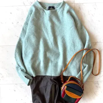 새상품급 어반 리서치 도어스 해밀턴 울 보트넥 풀오버 민트