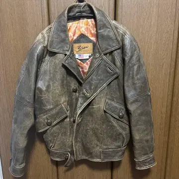 짧은 기장 빈티지 가죽 자켓 M~L 상당 American 다크 브라운