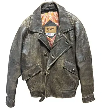 짧은 기장 빈티지 가죽 자켓 M~L 상당 American 다크 브라운