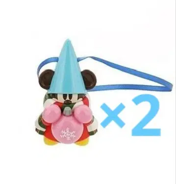 디즈니 크리스마스 릴린린 캡슐 토이 2022 스카이블루 2개 세트