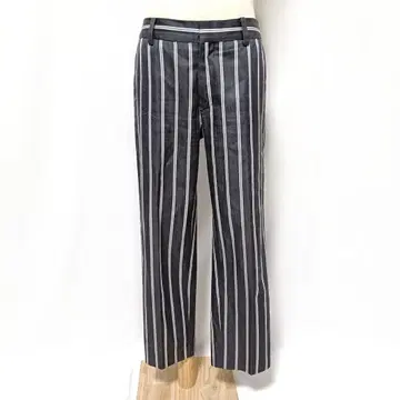 투모로우랜드 컬렉션 스트라이프 팬츠 38 크롭 기장 일본제