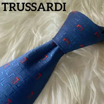 [ 선착순 ] 트루사르디 TRUSSARDI 넥타이 네이비 로고그램
