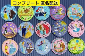 디즈니 자수 캔뱃지 전 15종 컴플리트