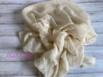 [ BUS STOP ] 코펜하겐제 모헤어 스톨 아이보리 레이스 편직