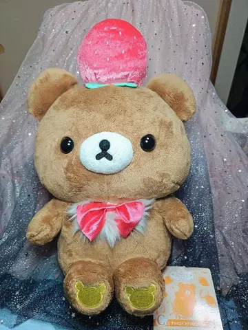 리락쿠마 스트로베리 파티 C상 차이로이코구마 봉제 인형 San-x