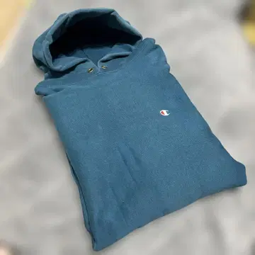 Champion 리버스 위브 그린, 블루 계열 후드티 90s XXL