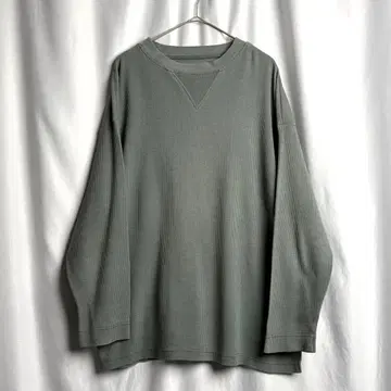 90s STOCK 모크넥 티셔츠 L 스모크 네이비