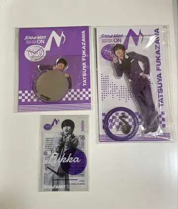 Snow Man 아크릴 스탠드 클리어 스티커 미러 스티커 후카사와 타츠야