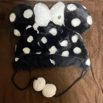 미니 마우스 도트 팬캡 블랙