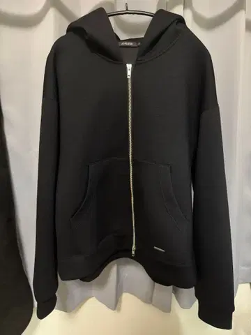 LOVELESS 블랙 풀 집업 후드티