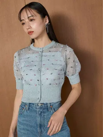 스나이델 플라워라이크 시어 가디건