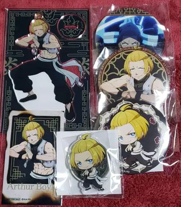 불꽃 소방대 제비뽑기당 아서 보일 아크릴 스탠드 캔뱃지 6종 세트