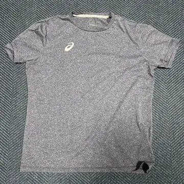 ASICS 그레이 로고 티셔츠