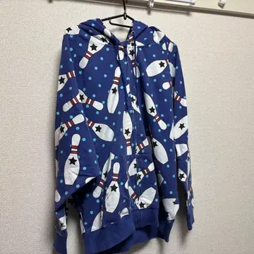 y2k 00s vintage 헤이세이 갸루 볼링 후드티