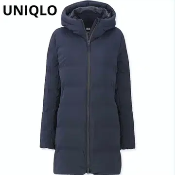 컨디션 최상 유니클로 심리스 다운 숏코트 네이비 M