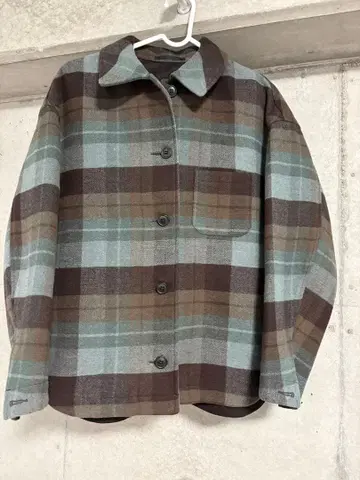 체크 무늬 캐주얼 자켓