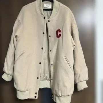 snidel 보이시 멜톤 바시티 자켓 블루종