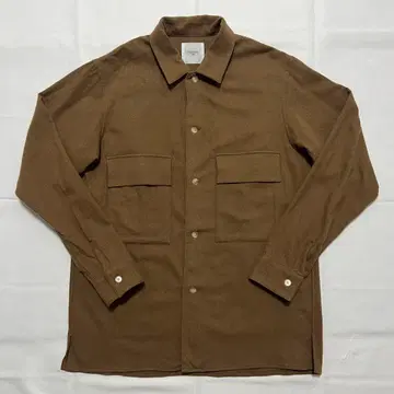 컨디션 최상 EDIFICE 최근 모델 울 셔츠 블루종 브라운 L 사이즈