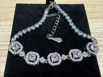 엘레강트한 핑크 크리스탈 팔찌