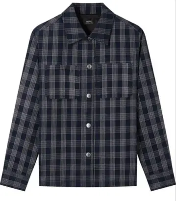 A.P.C. 마르코 미니 코듀로이 자켓 체크 블루종 네이비