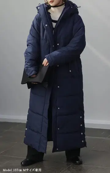 HUG.U 하그유 [ 극미 ] 벤치 코트 충전솜 롱 코트 네이비 M